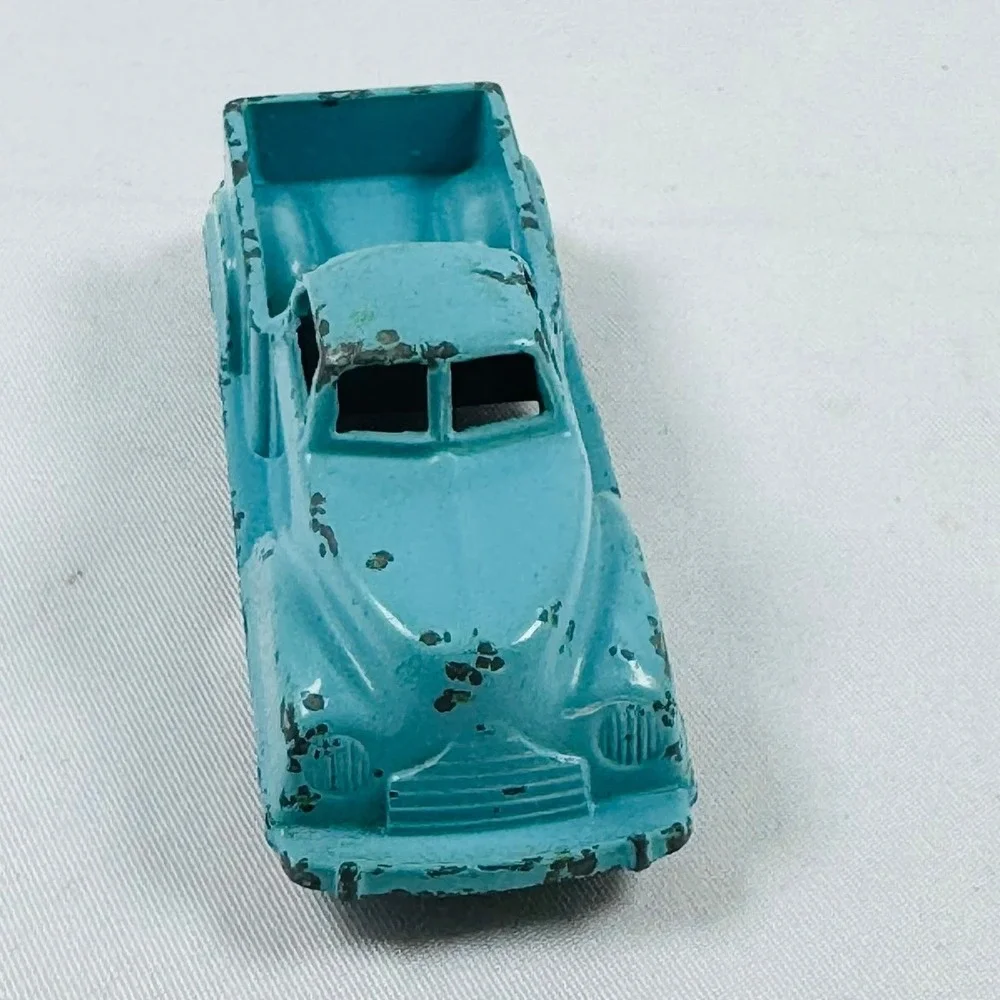 Vintage Renwal No 14 Pickup Truck Diecast Metal Toy Turquoise Blue USA Made 3